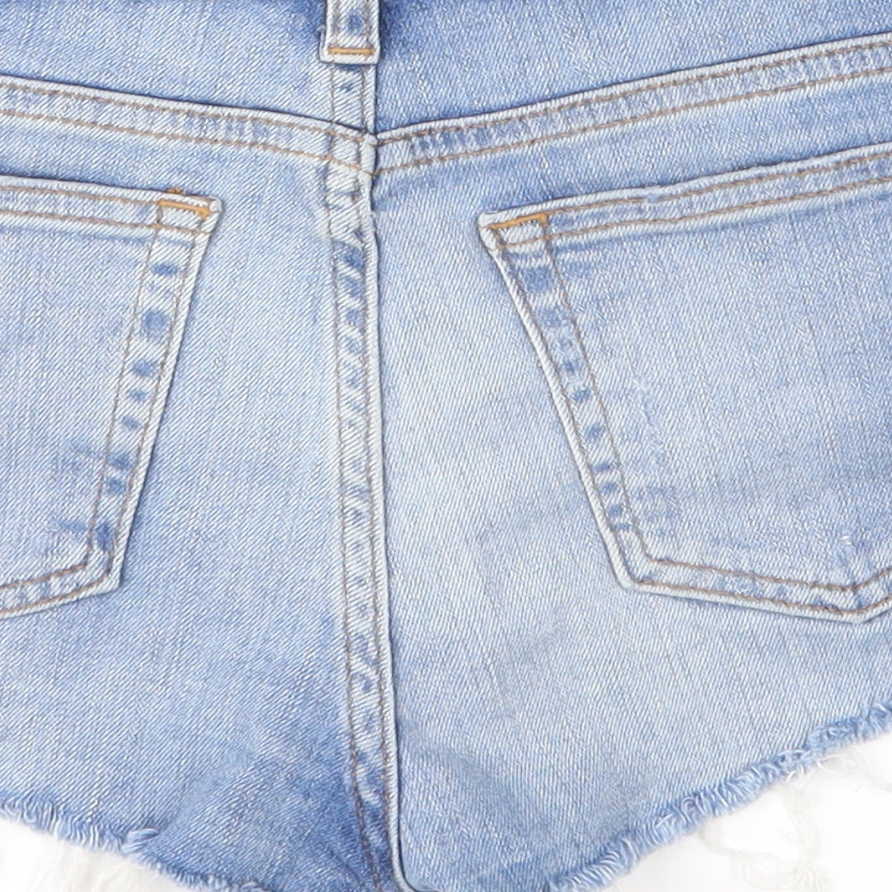 Topshop Womens Blue   Hot Pants Shorts Size 8