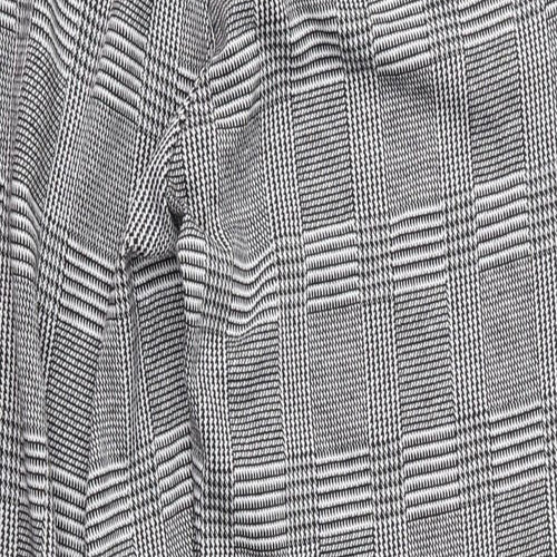 F&F Womens Black Plaid  Trousers  Size 10 L25 in