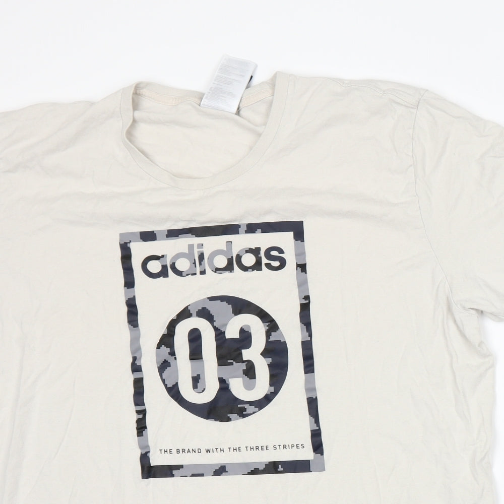 adidas Mens Grey    T-Shirt Size XL
