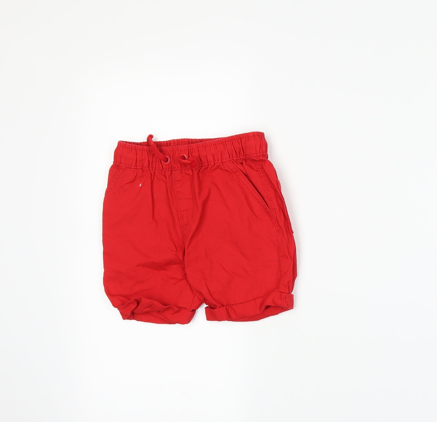 George Boys Red   Chino Shorts Size 2-3 Years