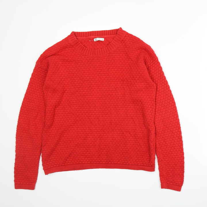 Cubus Womens Red Knit Pullover Jumper Size S