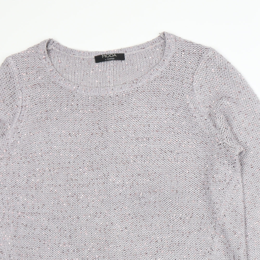 George Womens Pink  Knit Pullover Jumper Size 16