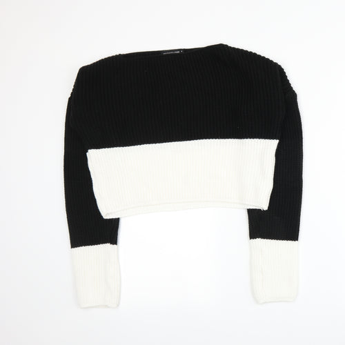 PRETTYLITTLETHING Womens Black  Knit Pullover Jumper Size S
