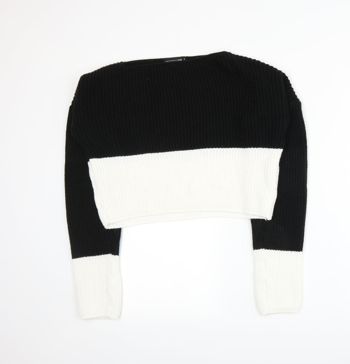 PRETTYLITTLETHING Womens Black  Knit Pullover Jumper Size S