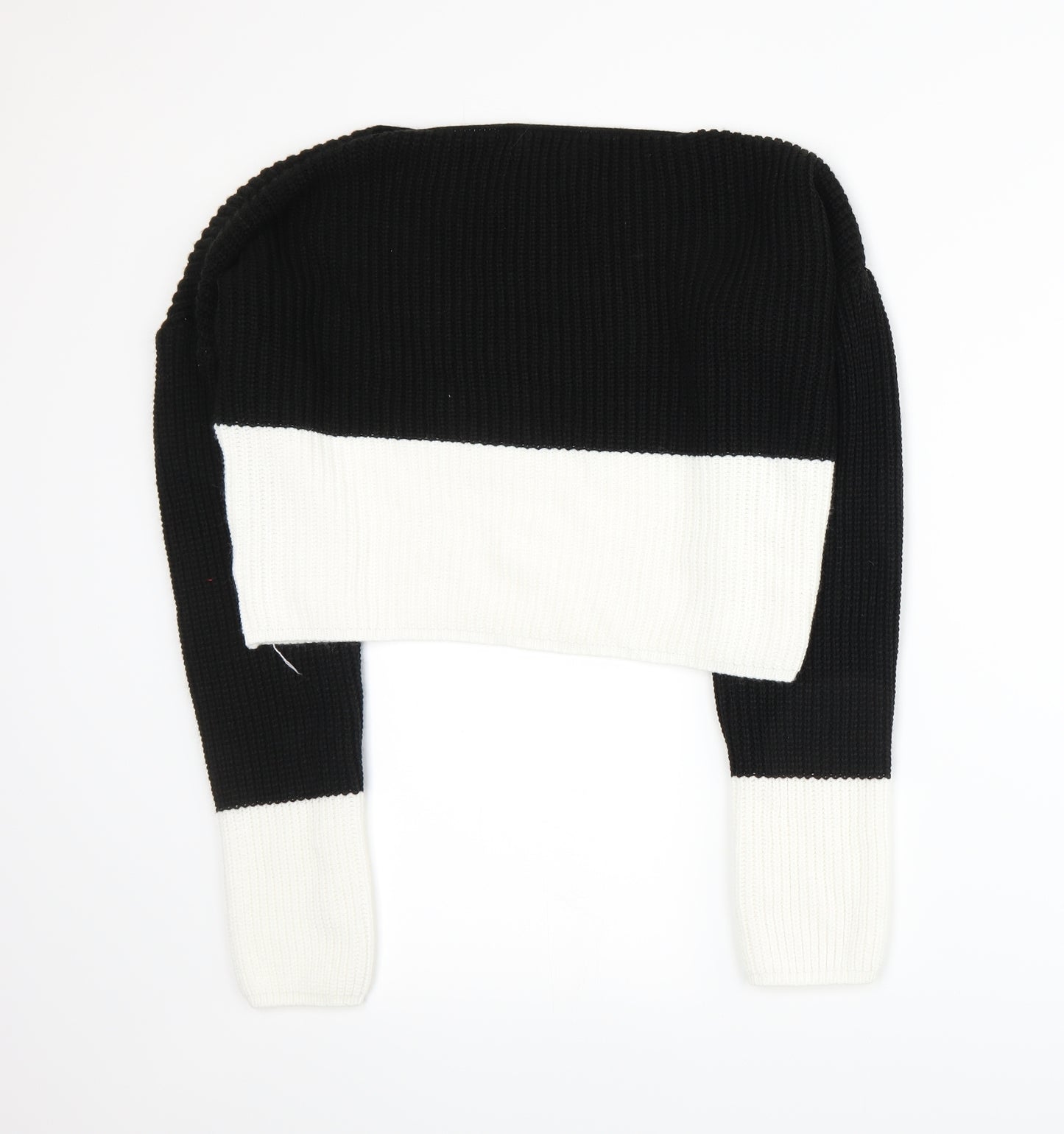 PRETTYLITTLETHING Womens Black  Knit Pullover Jumper Size S