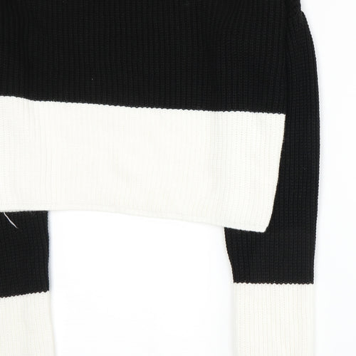 PRETTYLITTLETHING Womens Black  Knit Pullover Jumper Size S