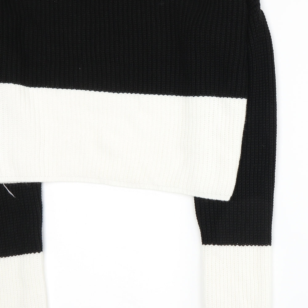 PRETTYLITTLETHING Womens Black  Knit Pullover Jumper Size S