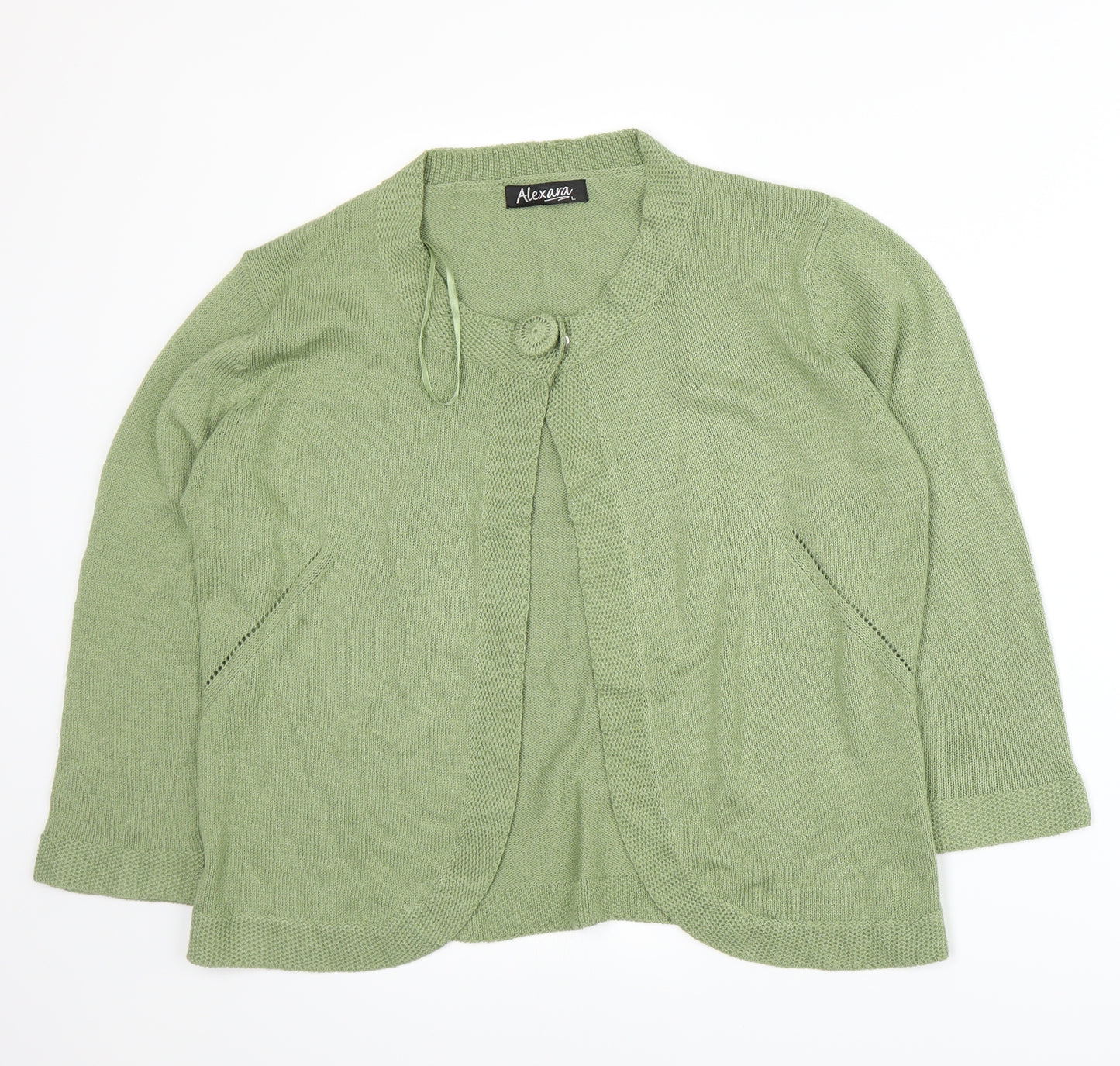 Alexara Womens Green   Cardigan Jumper Size L