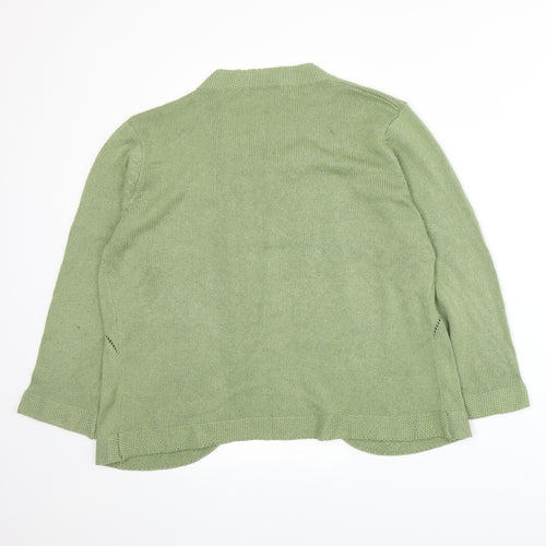 Alexara Womens Green   Cardigan Jumper Size L