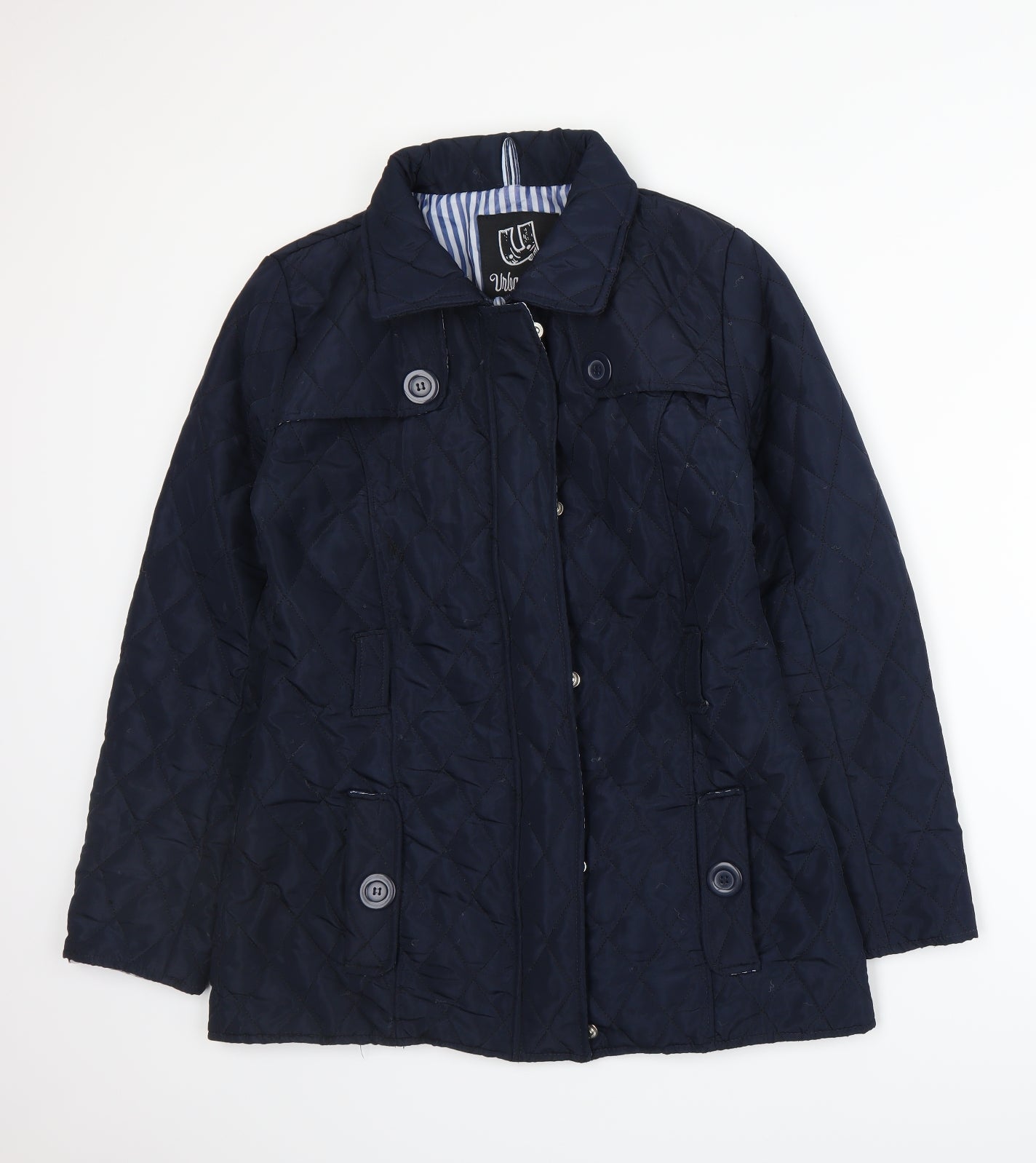 Urban Diva Womens Blue   Quilted Jacket Size L