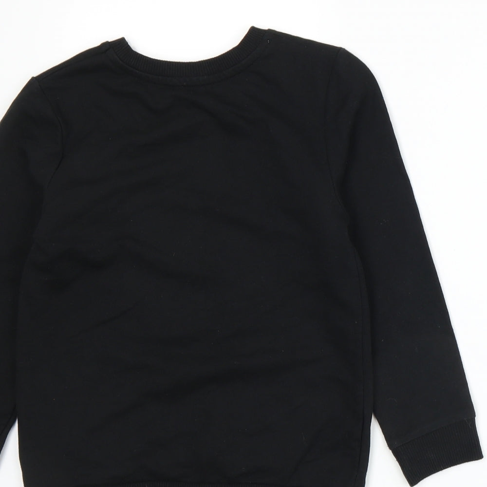 Primark Girls Black   Pullover Sweatshirt Size 6-7 Years
