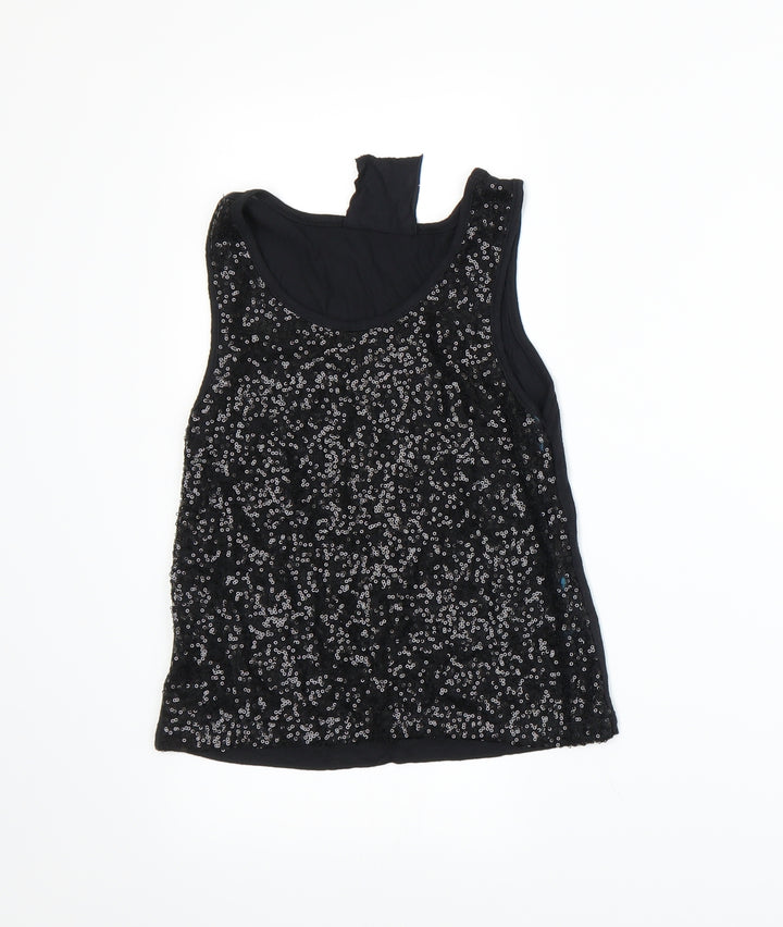 Young Dimension Girls Black   Basic Tank Size 6-7 Years