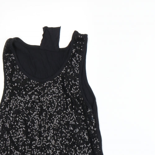 Young Dimension Girls Black   Basic Tank Size 6-7 Years