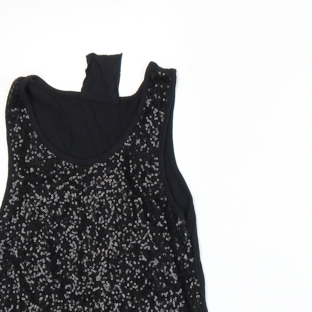 Young Dimension Girls Black   Basic Tank Size 6-7 Years