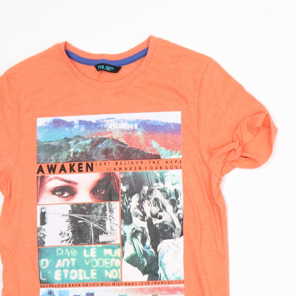 George Boys Orange   Basic T-Shirt Size 11-12 Years