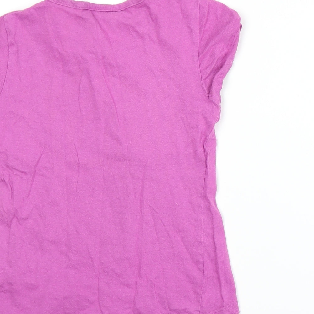 The Smurfs Girls Purple   Basic T-Shirt Size 8-9 Years