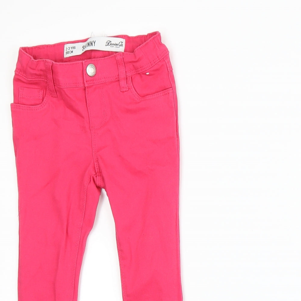 NEXT Girls Pink  Denim Skinny Jeans Size 2-3 Years
