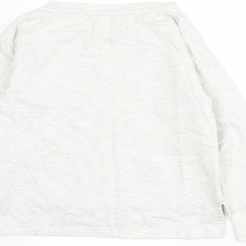 Lily & Dan Girls Grey  Jersey Pullover Sweatshirt Size 8-9 Years