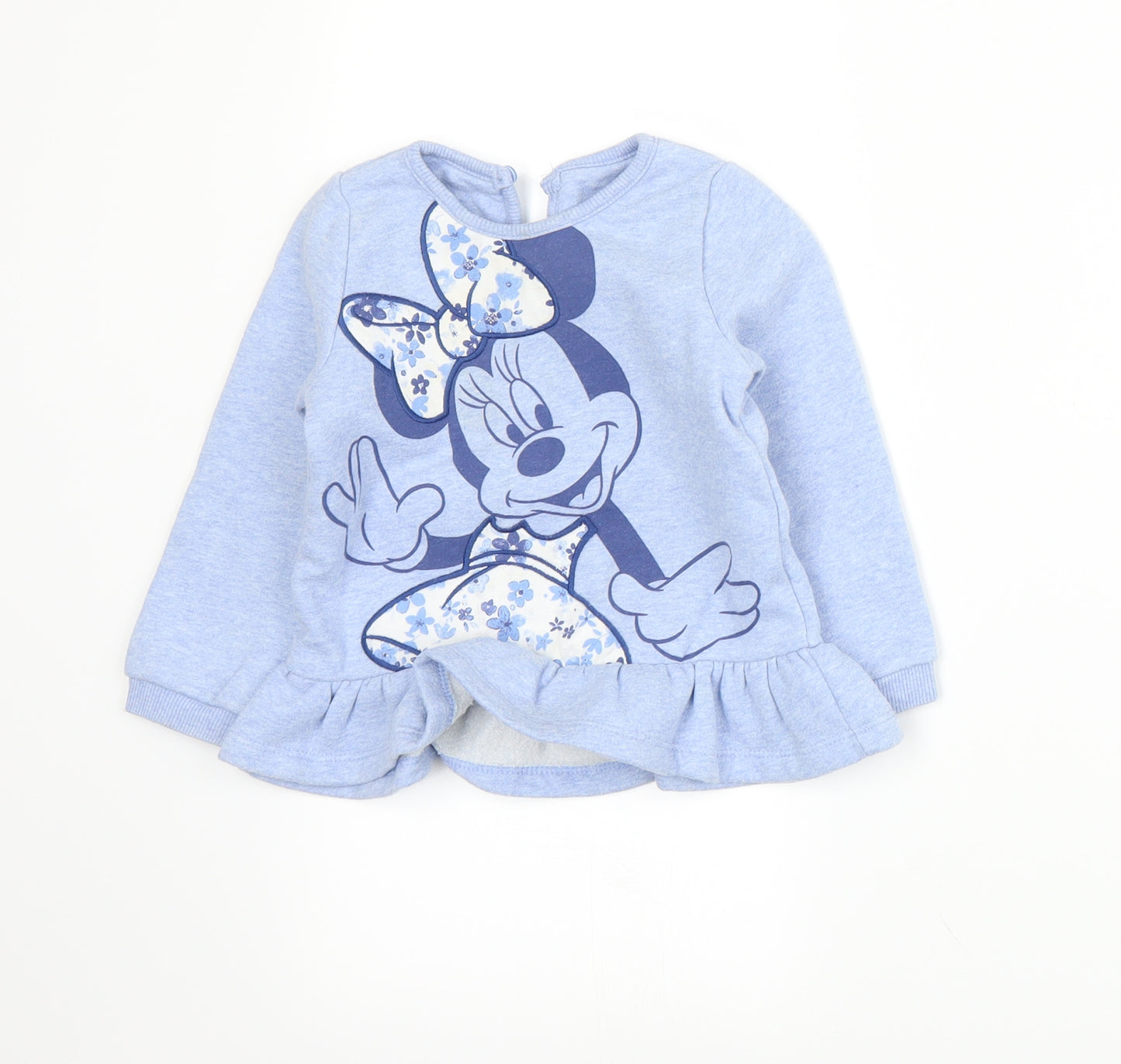 Disney Baby Girls Blue   Pullover Jumper Size 12-18 Months