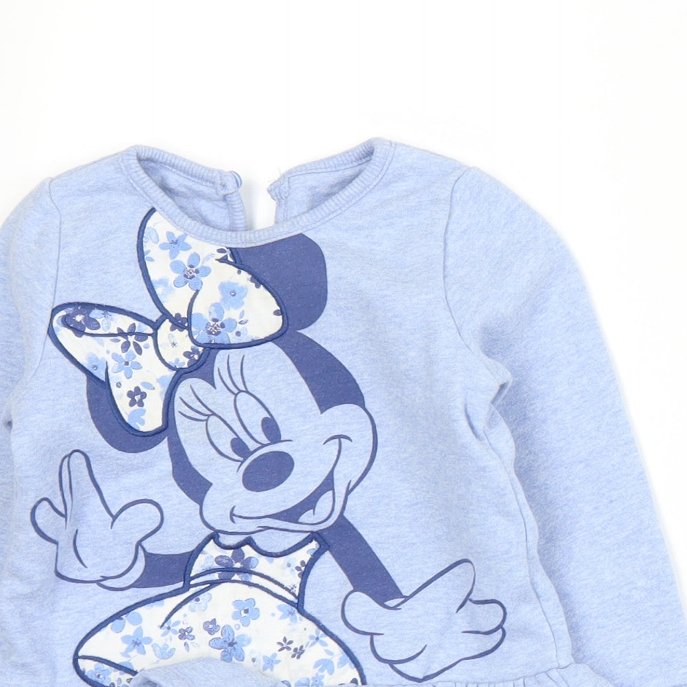 Disney Baby Girls Blue   Pullover Jumper Size 12-18 Months