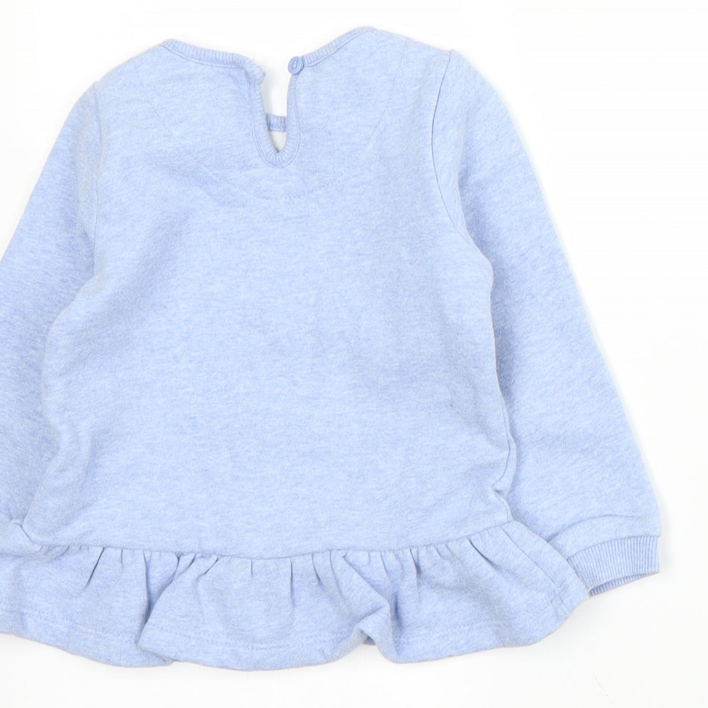 Disney Baby Girls Blue   Pullover Jumper Size 12-18 Months