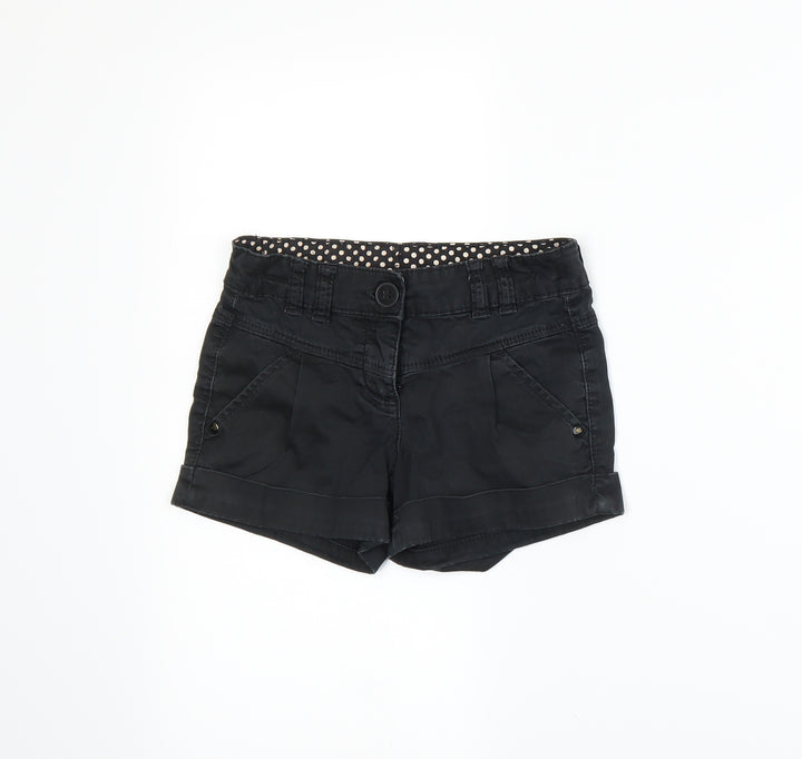NEXT Girls Black Paperbag Shorts Size 6 Years