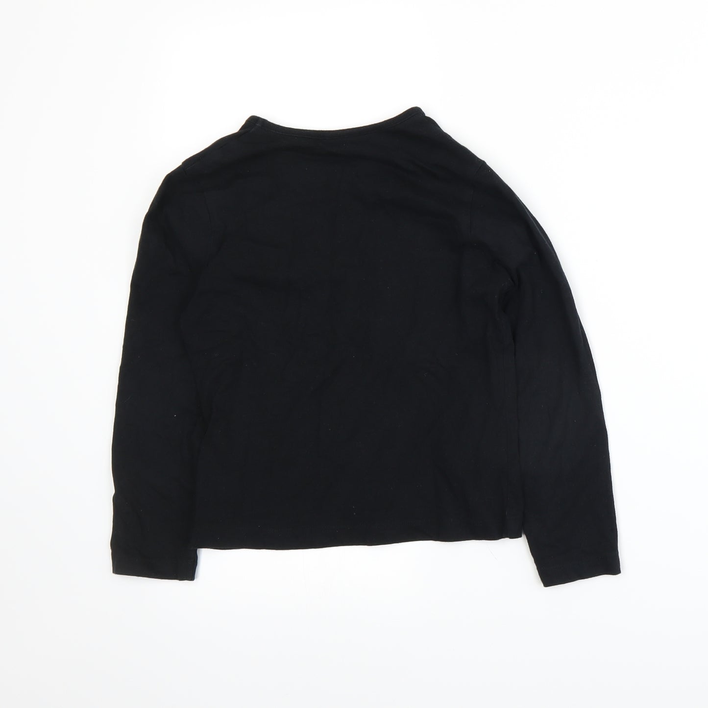 Primark Girls Black   Basic T-Shirt Size 7-8 Years