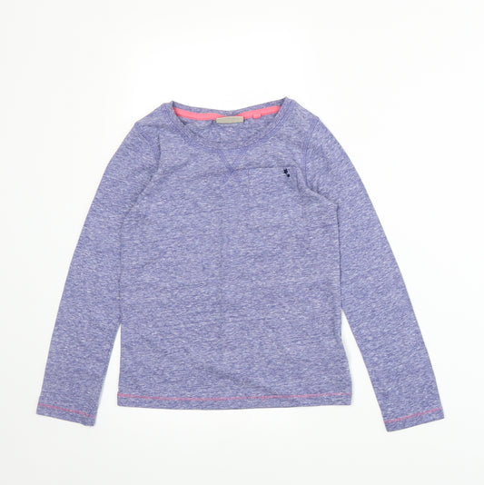 Front view of Next girls’ blue basic t-shirt, size 6, years