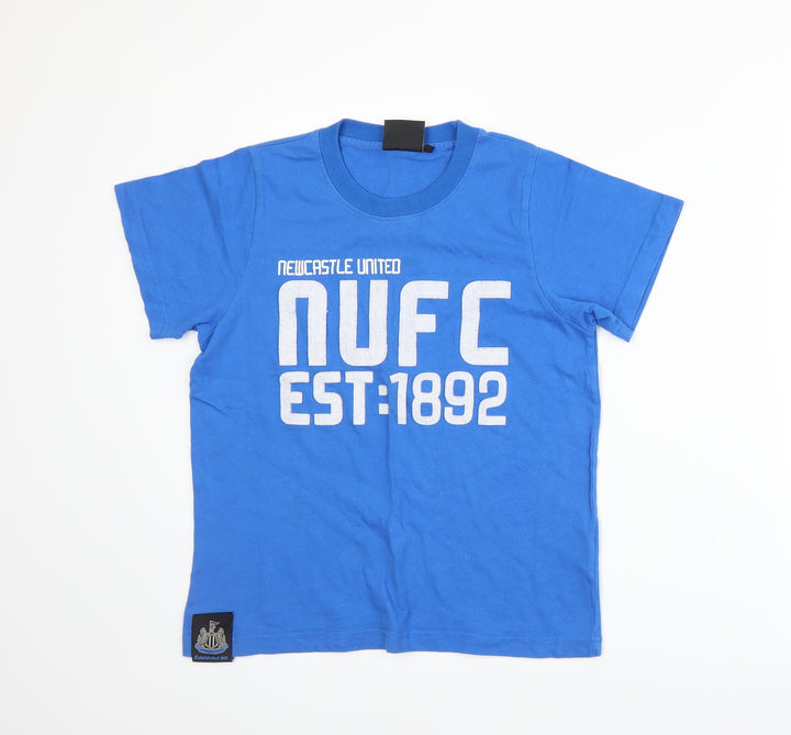 Newcastle United Boys Blue Jersey Basic T-Shirt Size 12-13 Years