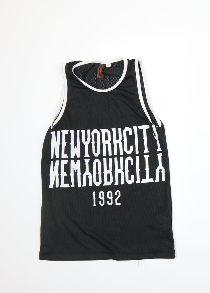 Urban Outlaws Boys Black Basic Tank Size 11-12 Years