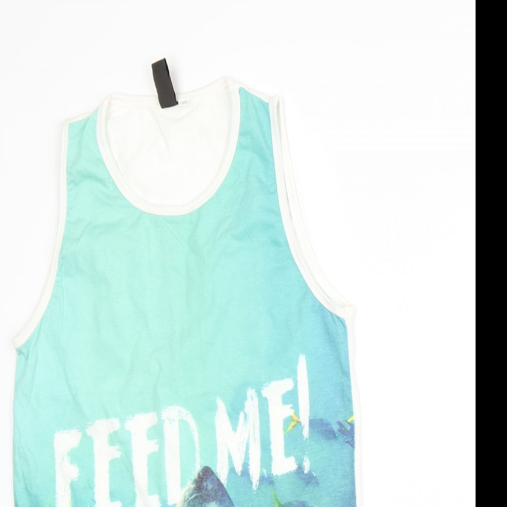 Urban Outlaws Boys Green   Basic Tank Size 11-12 Years