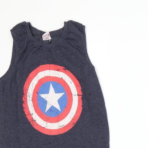 Marvel Boys Blue   Basic Tank Size 12-13 Years