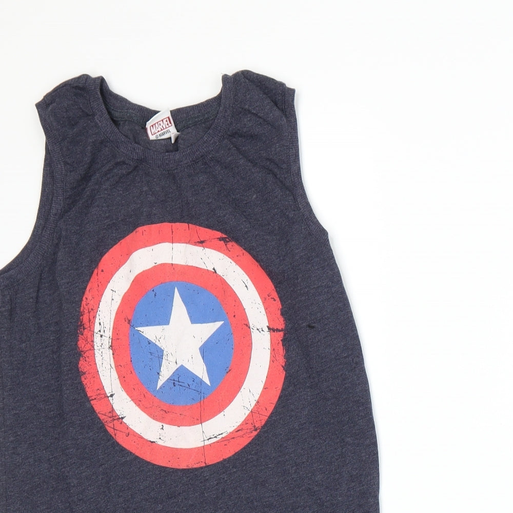 Marvel Boys Blue   Basic Tank Size 12-13 Years