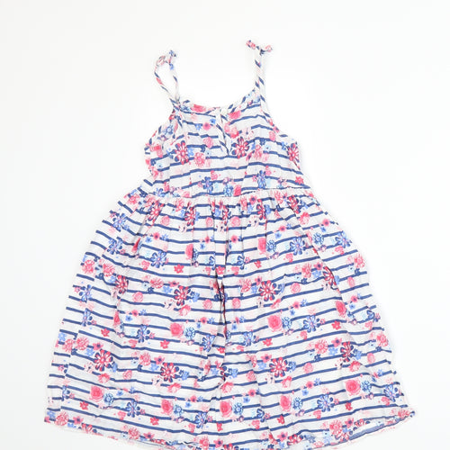 Primark Girls White Floral  Romper One-Piece Size 6-7 Years