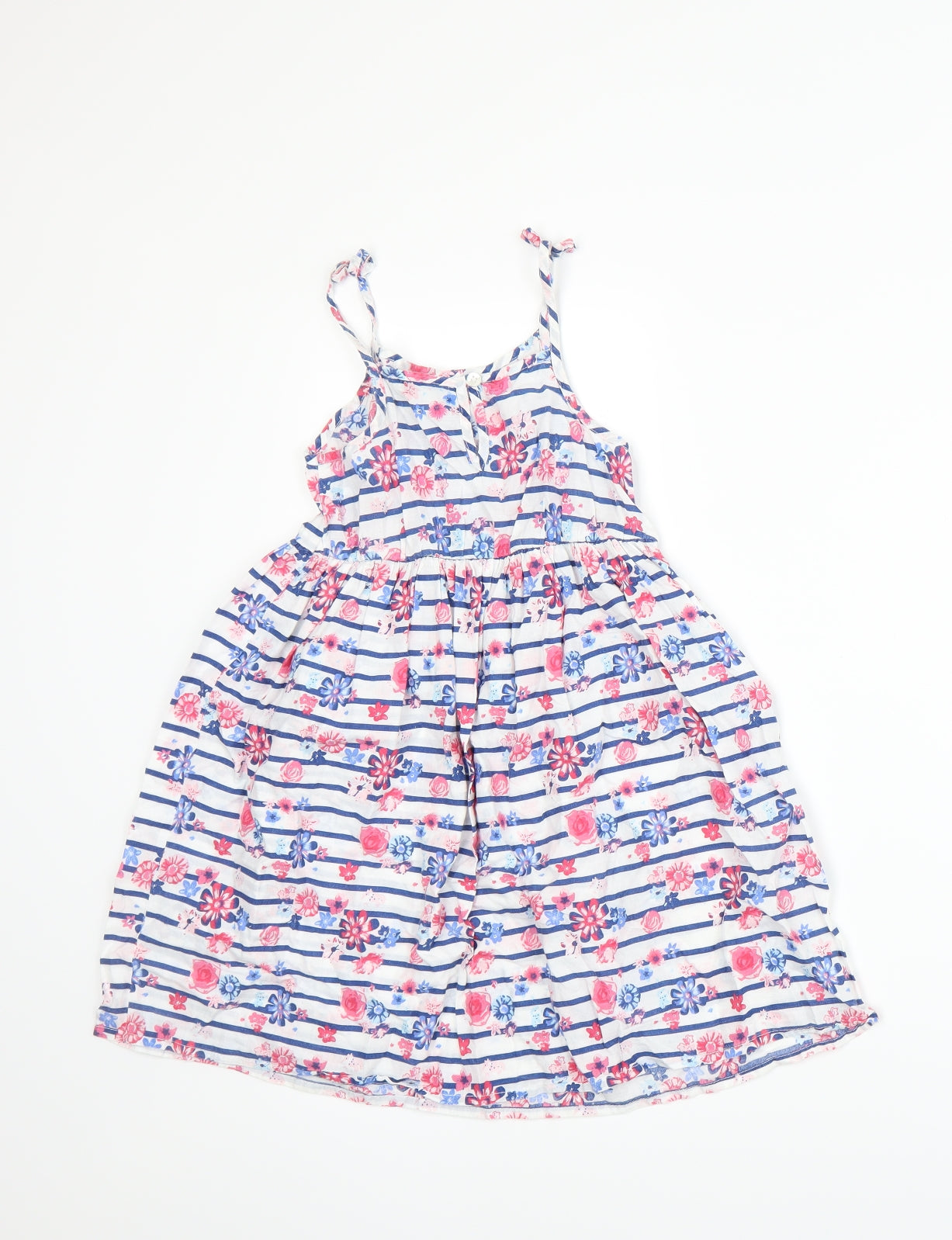 Primark Girls White Floral  Romper One-Piece Size 6-7 Years
