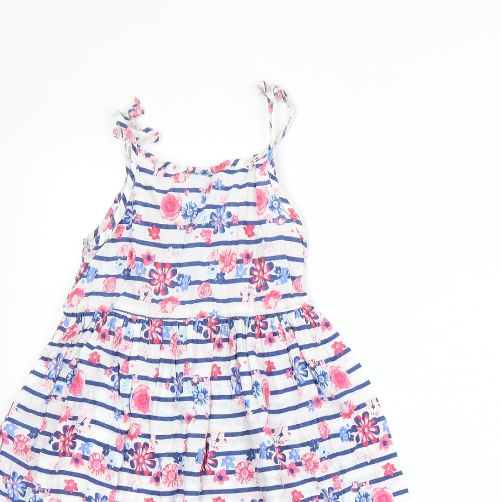 Primark Girls White Floral  Romper One-Piece Size 6-7 Years