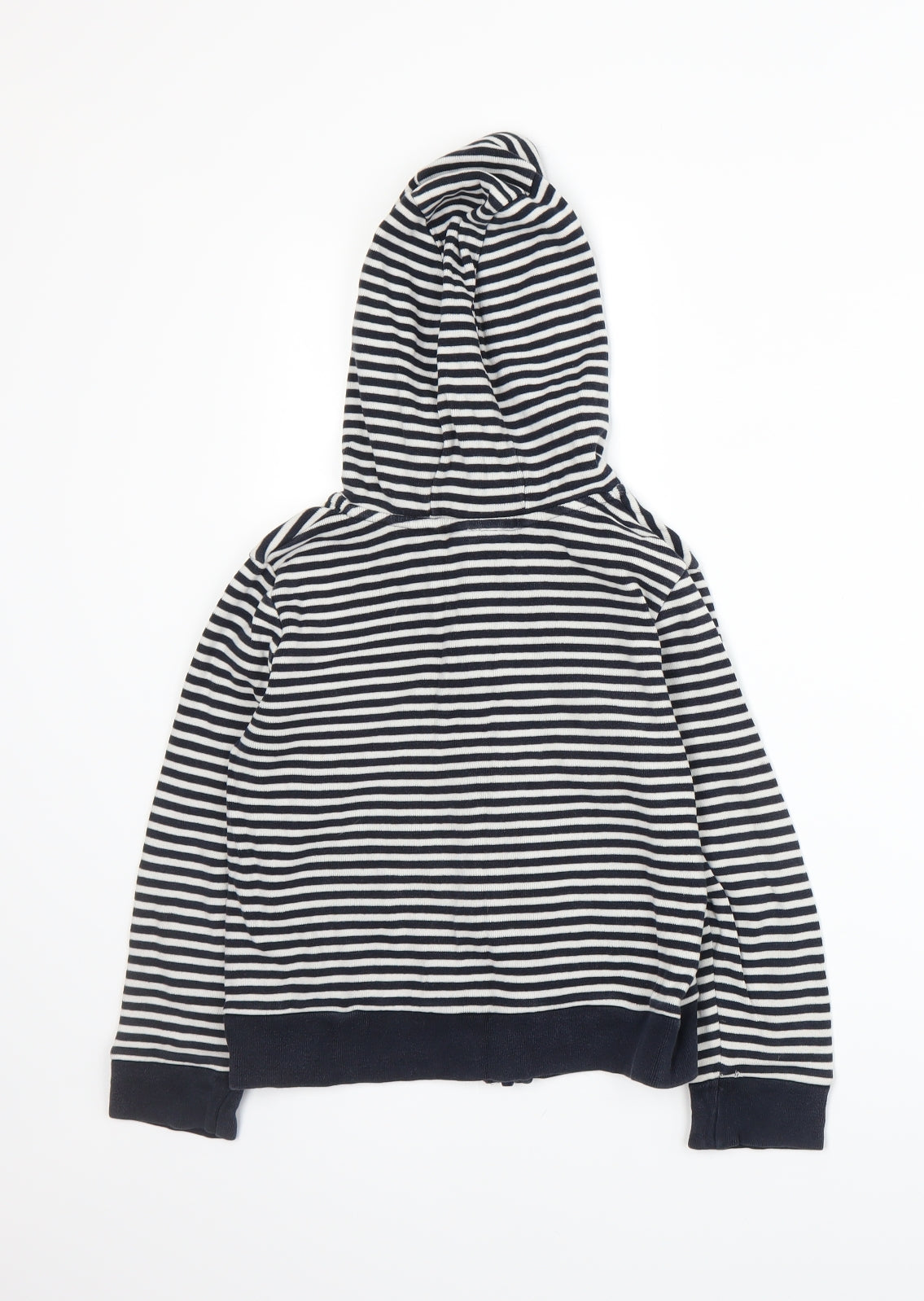 NEXT Boys Black Striped  Full Zip Hoodie Size 6-7 Years