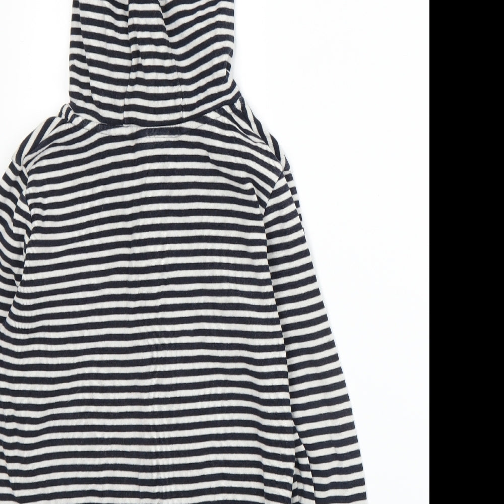 NEXT Boys Black Striped  Full Zip Hoodie Size 6-7 Years