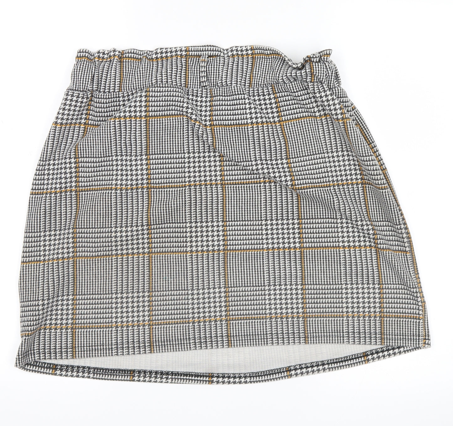 New Look Womens White Check  Mini Skirt Size 14