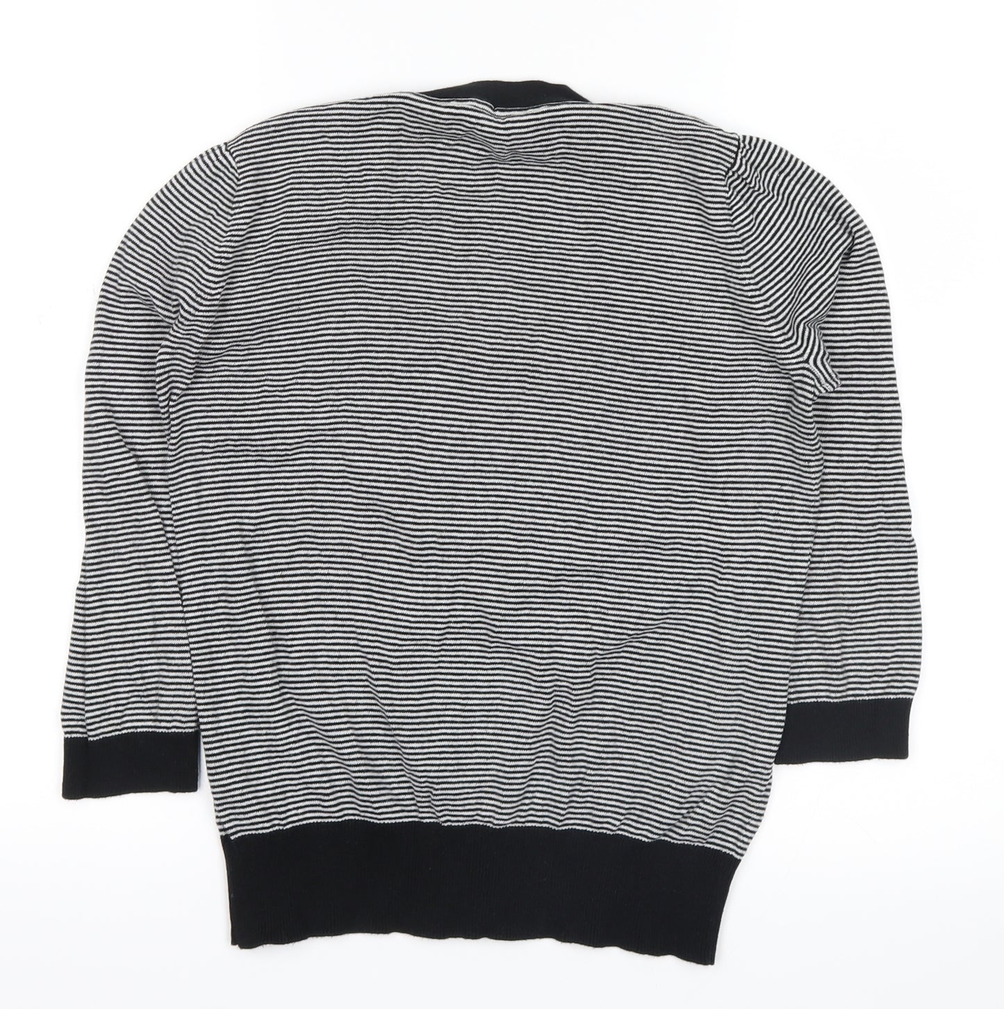 NEXT Womens Black Striped  Pullover Jumper Size 12