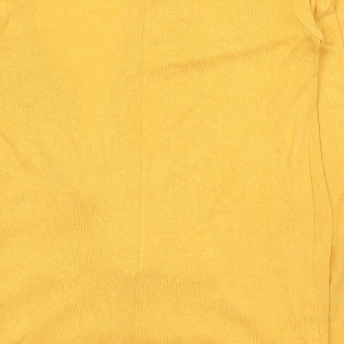 ANNE WEYBURN Womens Yellow   Cardigan Jumper Size 6