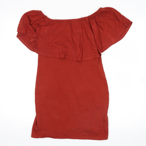 Miss Selfridge Womens Orange   Basic Blouse Size 10