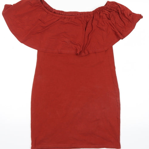 Miss Selfridge Womens Orange   Basic Blouse Size 10