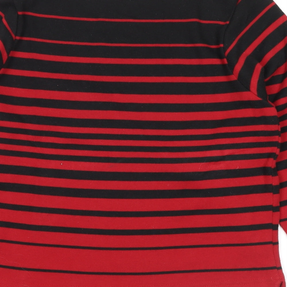 Joie De Vivre Womens Red Striped  Pullover Jumper Size L