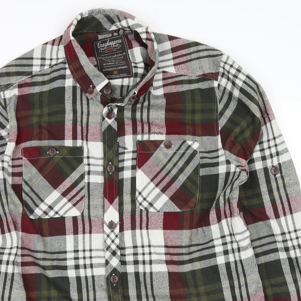 Craghoppers Mens Green Plaid   Button-Up Size M