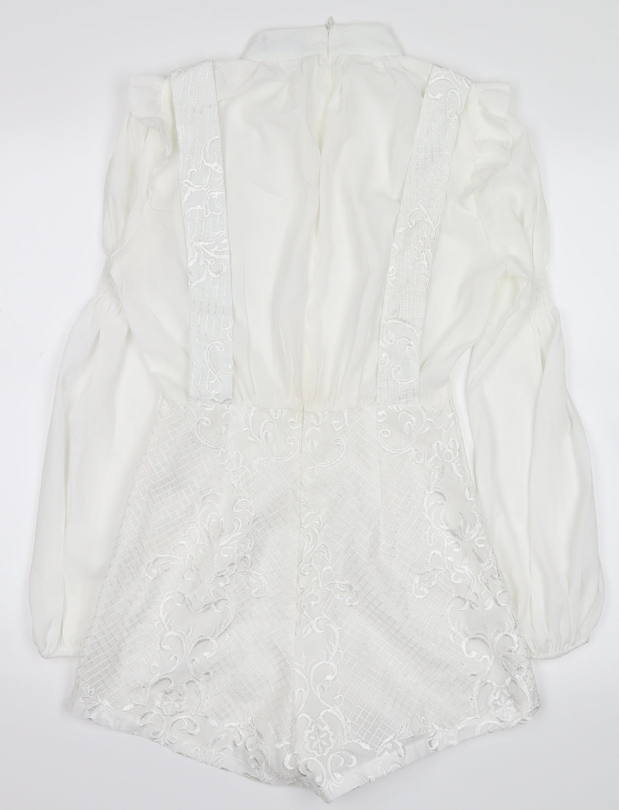 pretty little  Thing Womens White   Shorts One-Piece Size 6