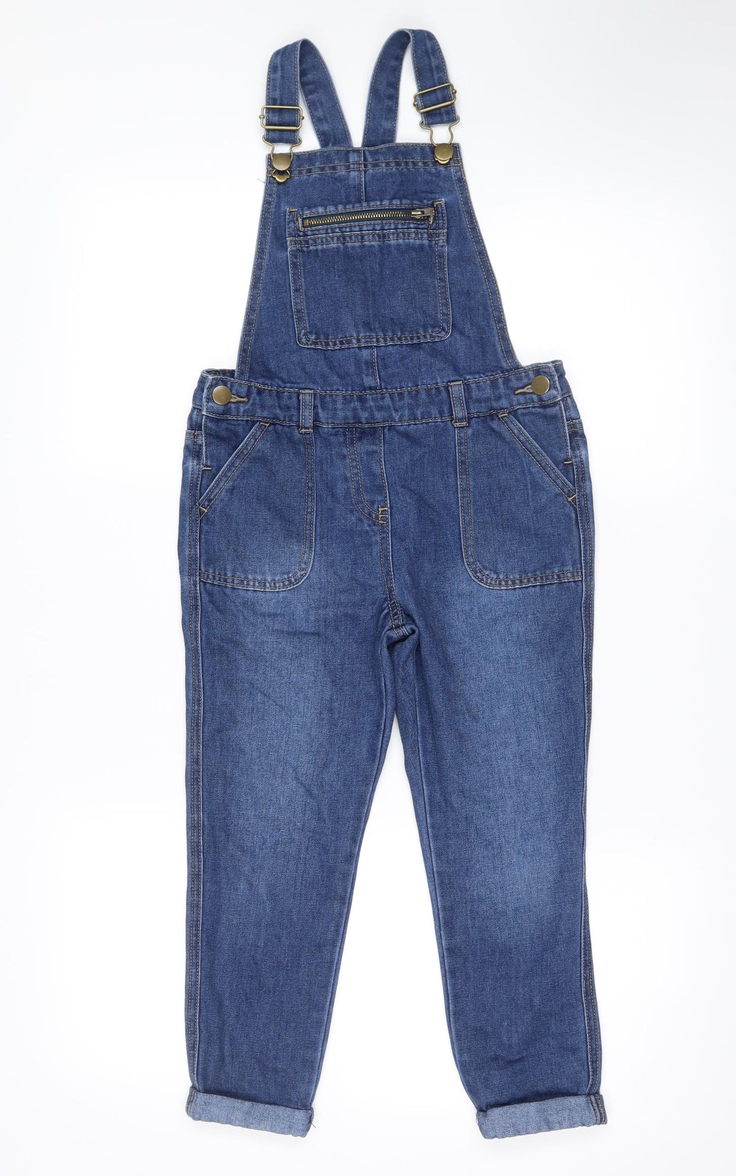 George Girls Blue   Dungaree One-Piece Size 6-7 Years