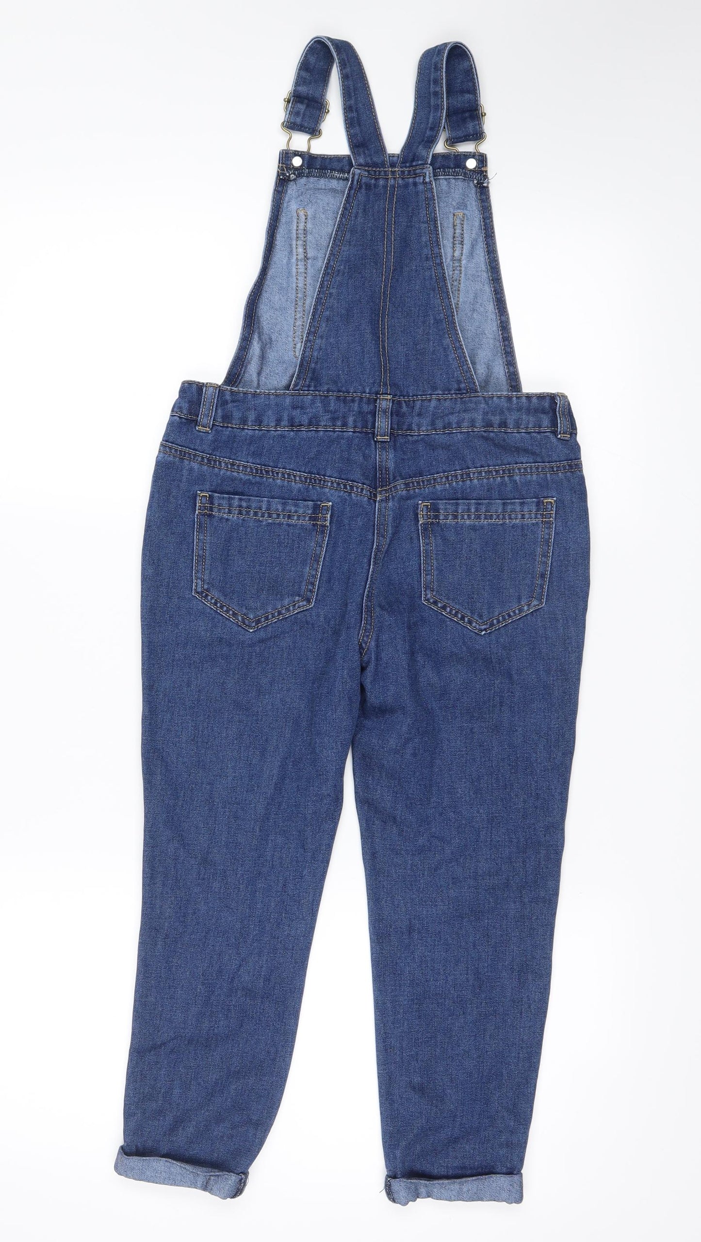 George Girls Blue   Dungaree One-Piece Size 6-7 Years