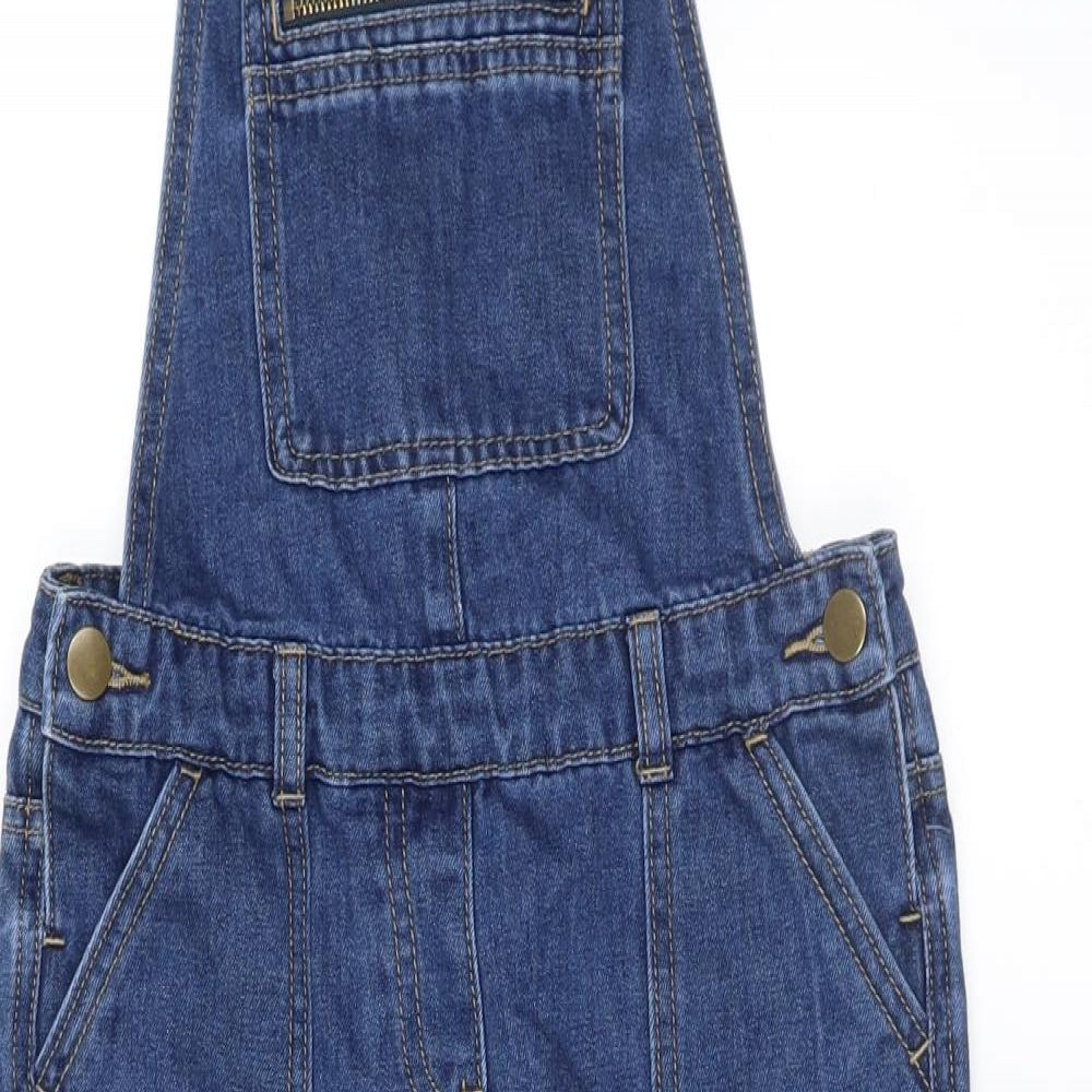 George Girls Blue   Dungaree One-Piece Size 6-7 Years
