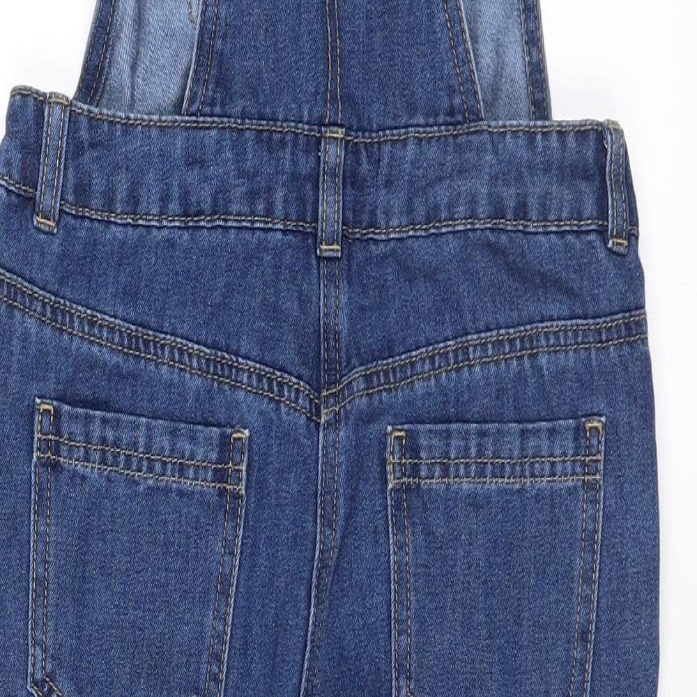 George Girls Blue   Dungaree One-Piece Size 6-7 Years
